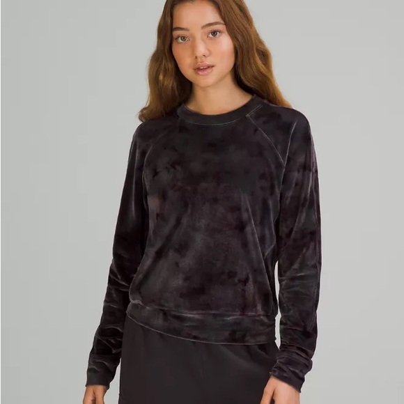lululemon athletica Tops - Lululemon warm down tie dye velour crew